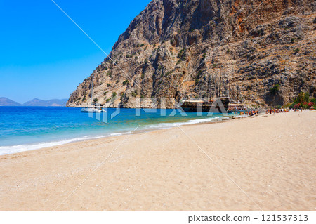 Butterfly Beach near Oludeniz village, Fethiye district in Turkey 121537313