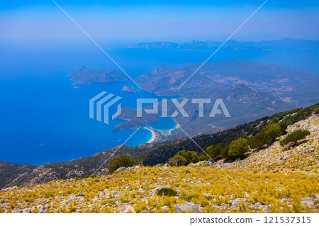 View from Babadag mountain viewpoint in Turkey 121537315
