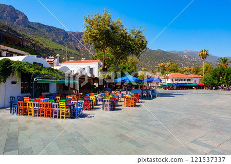 Main square in Kas town, Antalya Province Main square in Kas town, Antalya Province 121537337