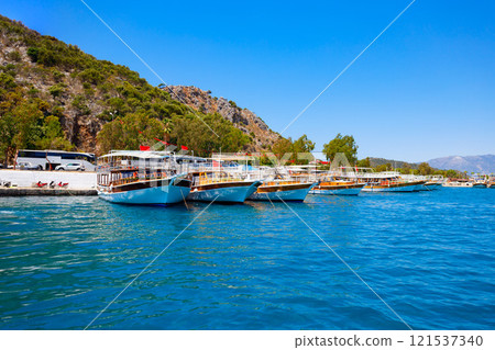 Boats at Finike Marina near Kemer, Turkey 121537340