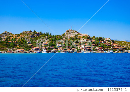 Simena Castle in Kalekoy village in Turkey Simena Castle in Kalekoy village in Turkey 121537341