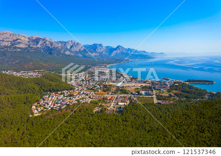 Kemer city aerial panoramic view in Turkey 121537346