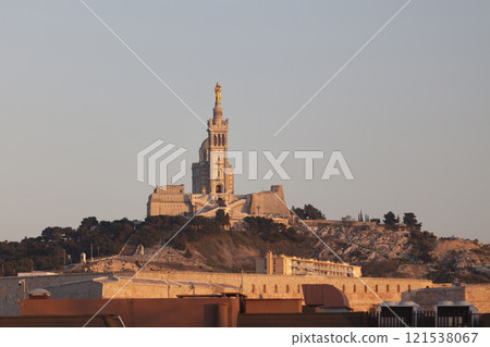 Notre-Dame de la Garde in Marseille at sunset Notre-Dame de la Garde in Marseille at sunset 121538067