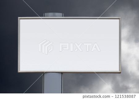 Blank billboard against a threatening sky Blank billboard against a threatening sky 121538087