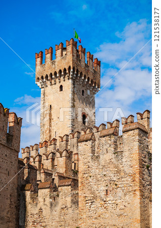 Scaligero Castle aerial view, Sirmione Scaligero Castle aerial view, Sirmione 121538177