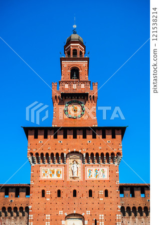 Sforza Castle in Milan, Italy Sforza Castle in Milan, Italy 121538214