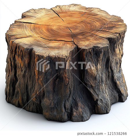 A tree stump that marks the passage of time 121538266