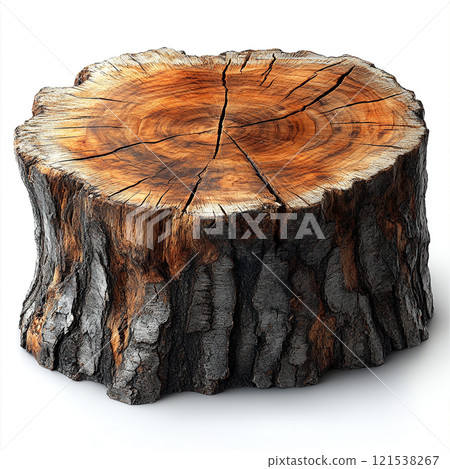 標記自然時間的樹樁 121538267