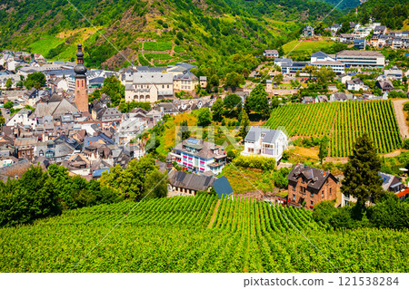 Cochem town aerial view, Germany 121538284