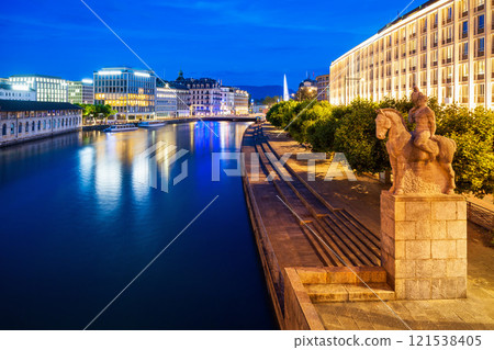 Geneva panoramic view in Switzerland 121538405