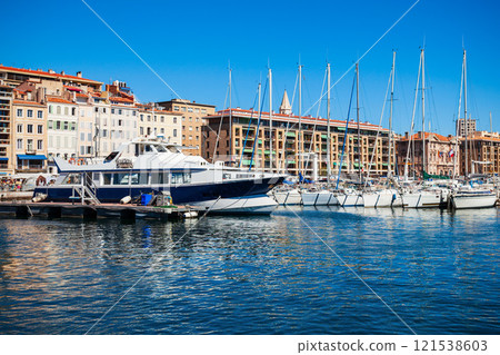 Old Port in Marseille, France 121538603