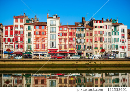 Colorful houses in Bayonne, France Colorful houses in Bayonne, France 121538691