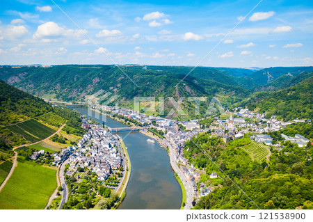 Cochem town aerial view, Germany Cochem town aerial view, Germany 121538900