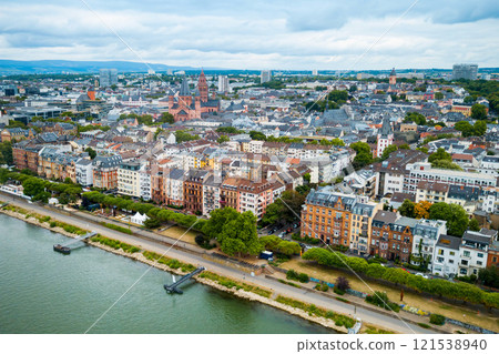 Mainz aerial panoramic view, Germany 121538940