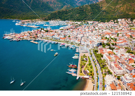 Marmaris aerial view in Turkey 121538942