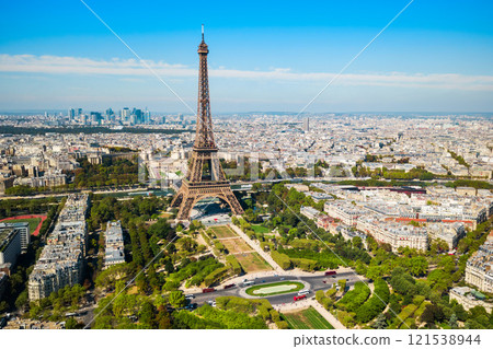 Eiffel Tower aerial view, Paris 121538944