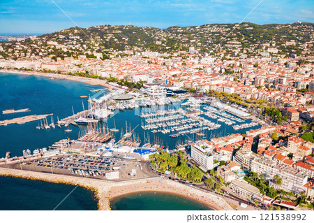 Cannes aerial panoramic view, France 121538992
