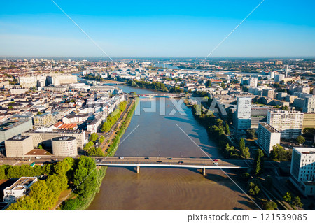 Nantes aerial panoramic view, France 121539085