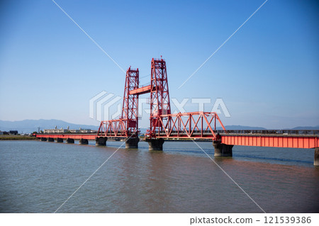 Chikugo River rising bridge 121539386