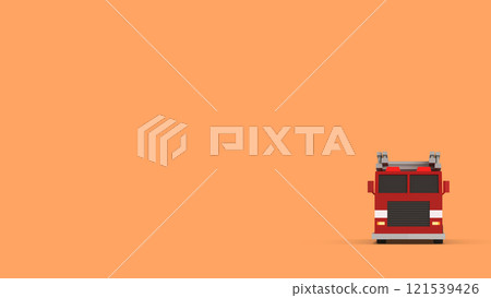 Fire Truck Car Background. 3D Rendering 121539426
