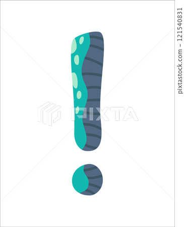 Dinosaur alphabet. Symbol of English alphabet shaped as dino. Children colorful cartoon funny fictional character. Vector flat icon isolated on white background 121540831