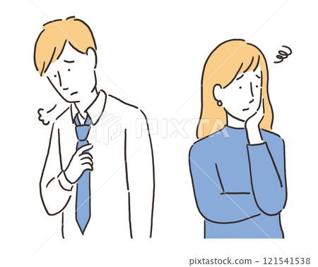 Couple's troubles illustration 121541538