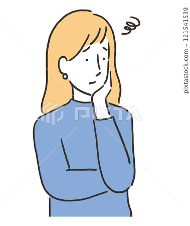 Illustration of a woman in need 121541539