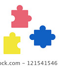 Simple and cute puzzle piece illustration (flat design) 121541546