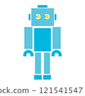 Simple and cute robot illustration (flat design) 121541547