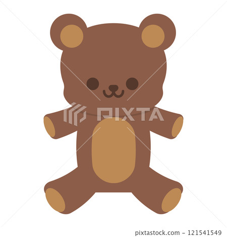 Simple and cute teddy bear illustration (flat design) Simple and cute teddy bear illustration (flat design) 121541549