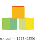 Simple and cute color block illustration (flat design) 121541550
