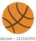 Simple and cute basketball illustration (flat design) 121541553