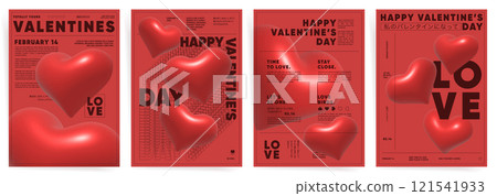 Red 3d hearts. Red Valentines Day poster templates with bold 3D hearts, modern typography, and bold y2k elements in minimalist layouts for stylish branding and celebrations. Red 3d hearts. Red Valentines Day poster templates with bold 3D hearts, modern typography, and bold y2k elements in minimalist layouts for stylish branding and celebrations. 121541933