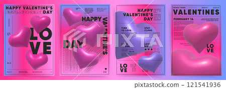 Y2k Gradient Valentines Day poster templates with bold blue pink 3D hearts, Japanese typography, and gradient layouts for stylish branding and romantic celebrations. Y2k Gradient Valentines Day poster templates with bold blue pink 3D hearts, Japanese typography, and gradient layouts for stylish branding and romantic celebrations. 121541936