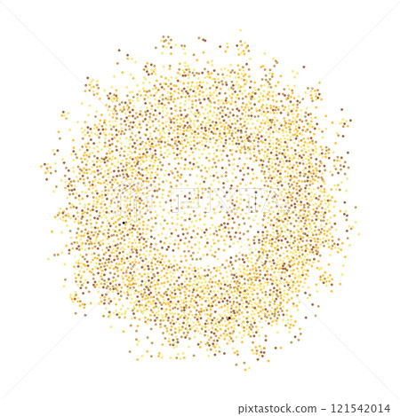Golden Circle Made of Dots 121542014