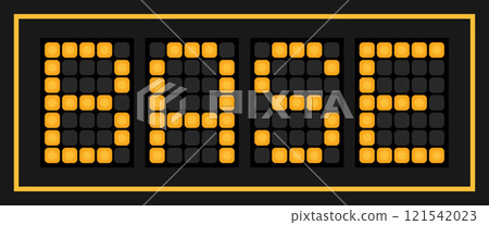 Orange color led banner in word base on black background Orange color led banner in word base on black background 121542023