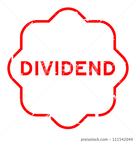 Grunge red dividend word rubber seal stamp on white background Grunge red dividend word rubber seal stamp on white background 121542049