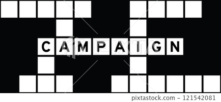 Alphabet letter in word campaign on crossword puzzle background Alphabet letter in word campaign on crossword puzzle background 121542081