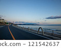 A drive at dusk in winter at Shichirigahama 121542637