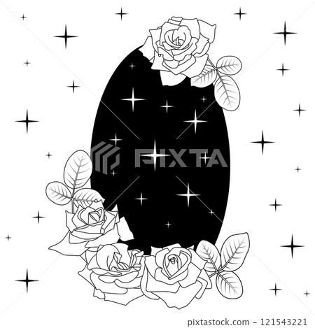 Decorative floral rose bouquet illustration. Decorative floral rose bouquet illustration. 121543221
