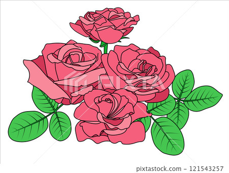 Roses Floral Composition. Floral bouquet composition 121543257