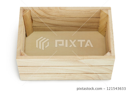 Empty wooden crate isolated on white background Empty wooden crate isolated on white background 121543633