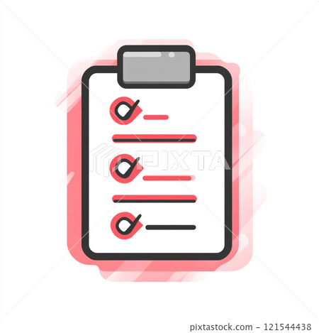 A checklist with a pink border and a pink background 121544438