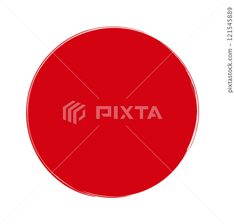 粗糙的手繪紅色圓圈-用畫筆粗略繪製的簡單時尚的圓圈插畫素材 粗糙的手繪紅色圓圈-用畫筆粗略繪製的簡單時尚的圓圈插畫素材 121545889