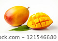 Mango fruit isolated on a white background 121546680
