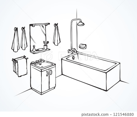 Bath. Vector drawing Bath. Vector drawing 121546880