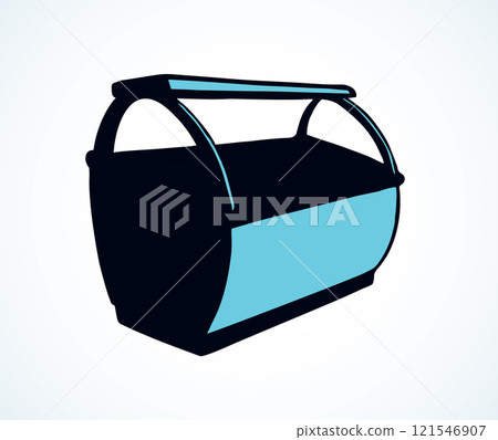 Freezer to store. Vector drawing Freezer to store. Vector drawing 121546907