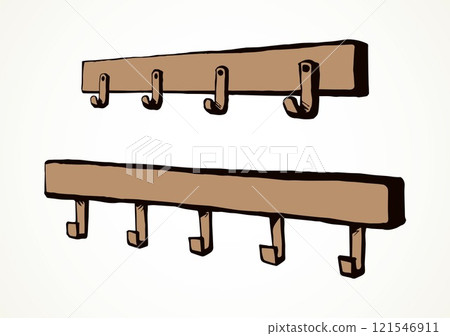 Wall hook. Vector drawing 121546911