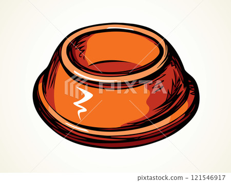 Bowl for pets. Vector drawing 121546917