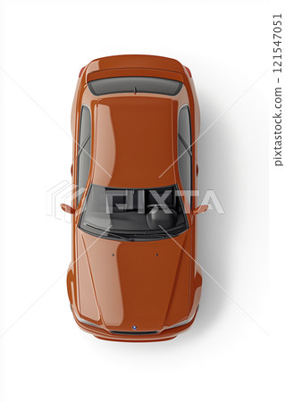 Luxury sports car mockup on white background "AI generated image" 121547051